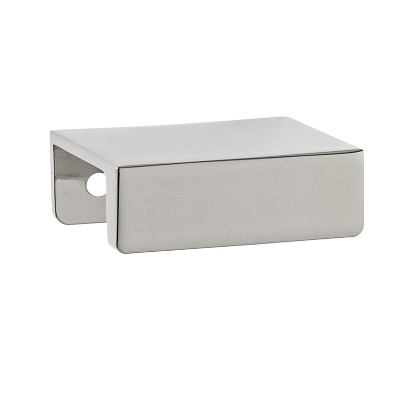 Martin 1-1/4" Center to Center Polished Nickel Edge Drawer Pull, 1 1/4", Polished Nickel