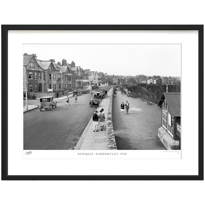 Newquay, Narrowcliff 1928 - Single Picture Frame Print, 60cm H x 80cm W x 2.3cm D