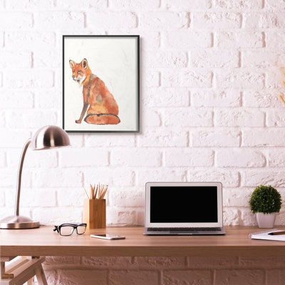 Jennifer de l’animal aquarelle orange "par grolier-non-encadré