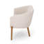 Mid-Century moderne en beige, surpiqûres en canaux, pieds en bois d'hévéa brun, assemblage requis beige avec coutures et style