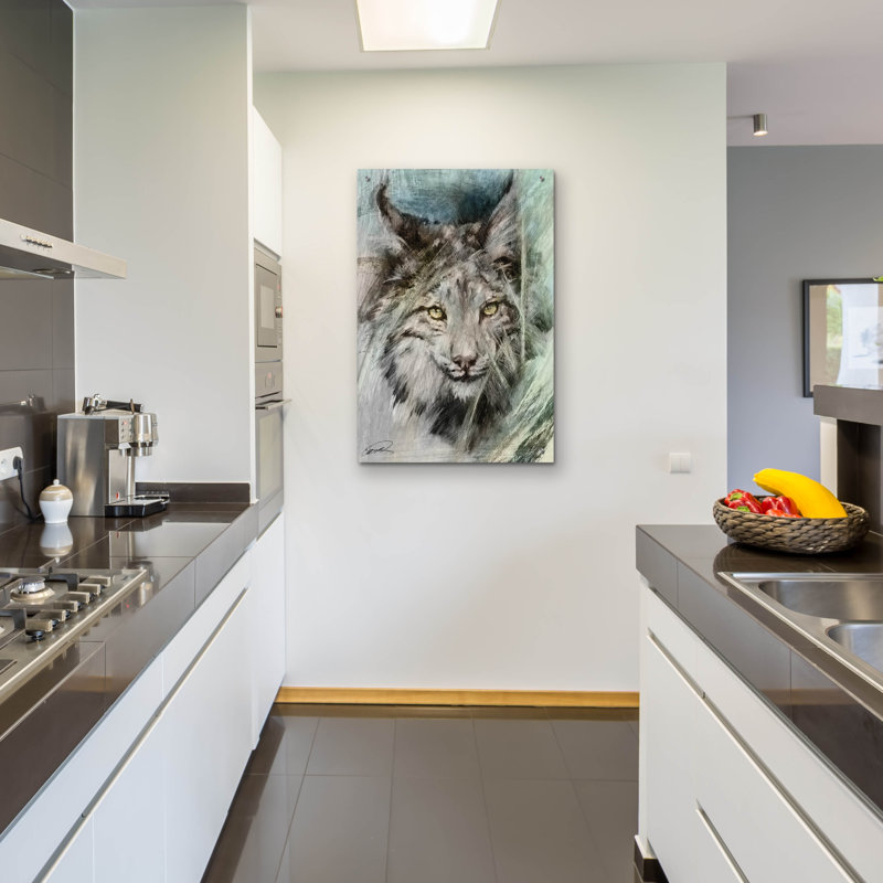 " Lynx Brushstroke " by Robert Campbell, 36" H x 24" W x 0.2" D