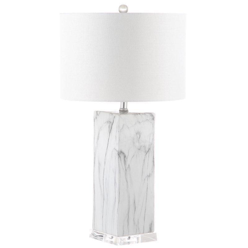 Ensemble de lampes de table en marbre 30 po noir / blanc Chaeden