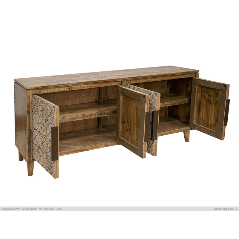 Console en bois massif 68,5 po Keian