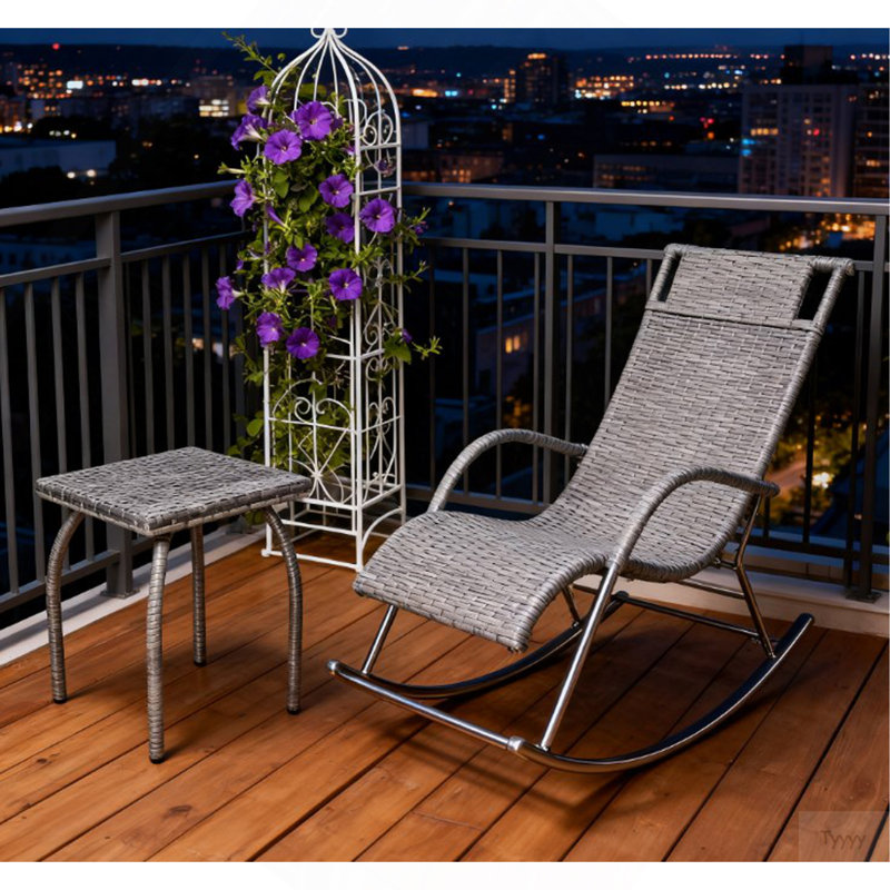 Small Square Rattan End Table,Outdoor Wicker Side Table,All-Weather Material Coffee Table For Garden, Balcony, Backyard