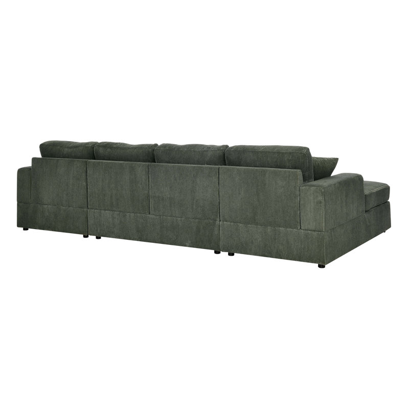 Loette 3-Piece Corduroy Sectional Sofa | Wayfair