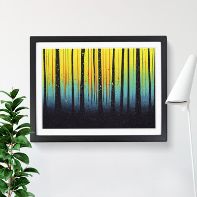 Summer Forest Paint Splatter Vol.5 Abstract - Single Picture Frame Painting