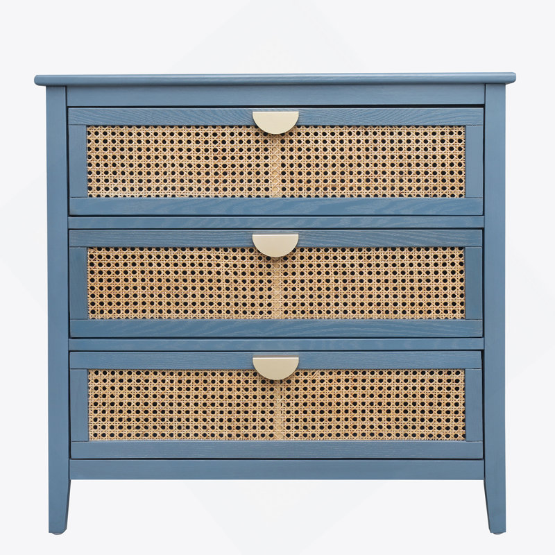 Commode d'appoint 3 tiroirs Natural Rattan