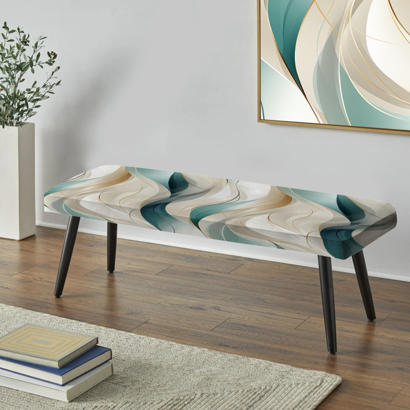 Subdued Elegance I - Banc rembourré abstrait noir