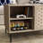 Storage Coffee Table with 4 Sliding Door