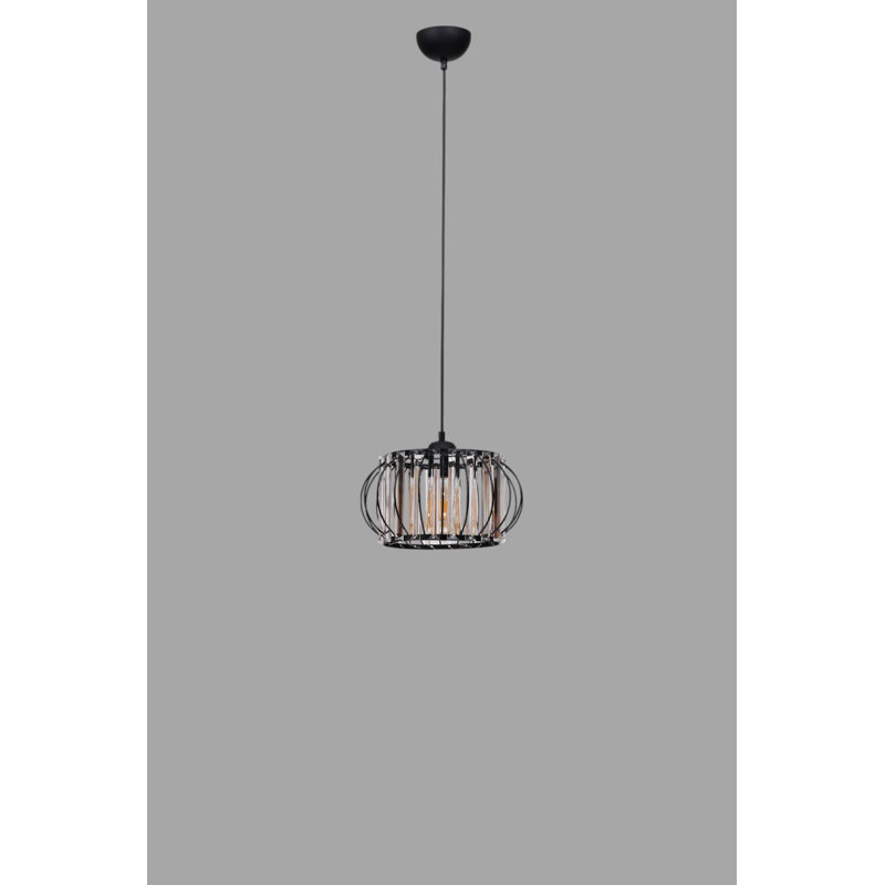 Lustre, H 31,44 po x l 7,47 po x P 7,47 po, Noir