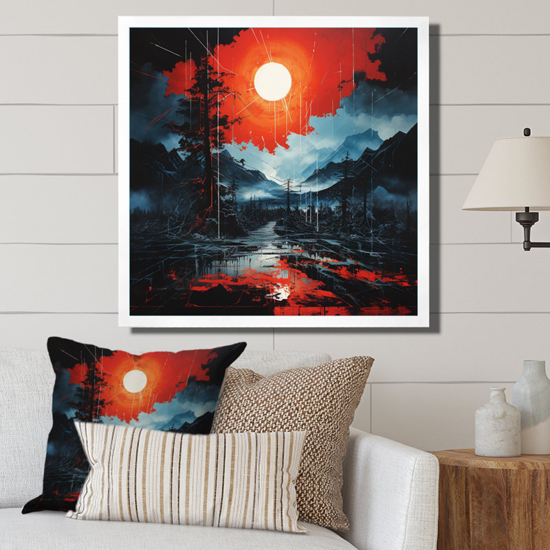 " Dramatic Lightning Nights III ", White Picture Framed, 16" H x 16" W x 1" D