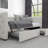 Twin Size Daybed With Drawers Upholstered Tufted Sofa Bed, With Button On Back And Copper Nail On Waved Shape Arms, Velvet-1668536856