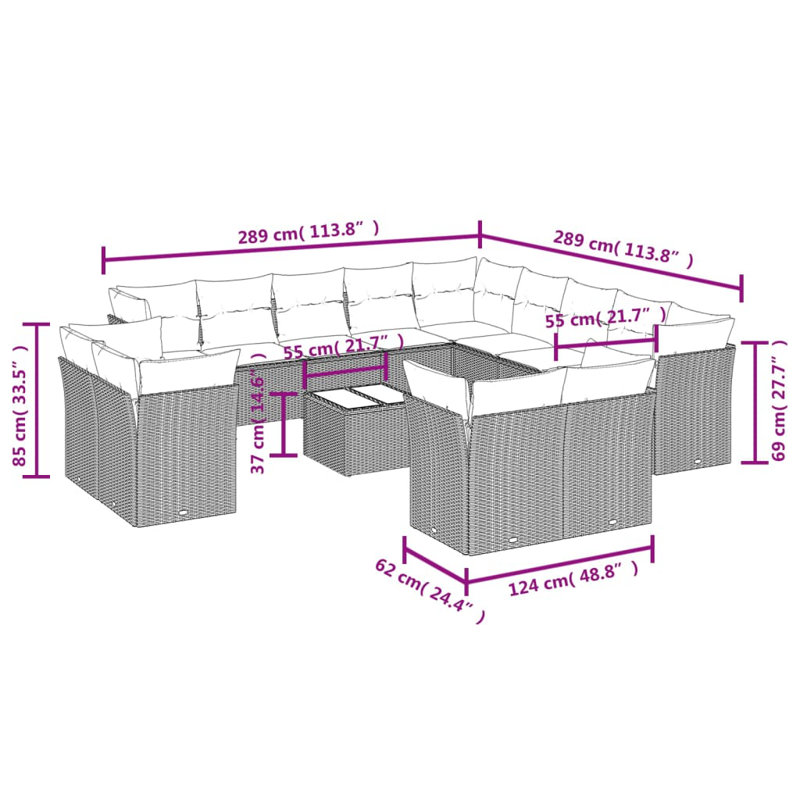 Vidaxl Garden Sofa Set