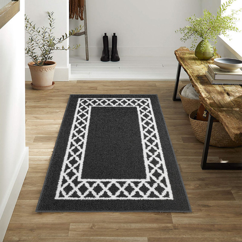 Tapis de couloir antidérapant de luxe à revêtement en caoutchouc antidérapant Home Decor, Rectangle 2 pi 2 po x 3 pi 9 po