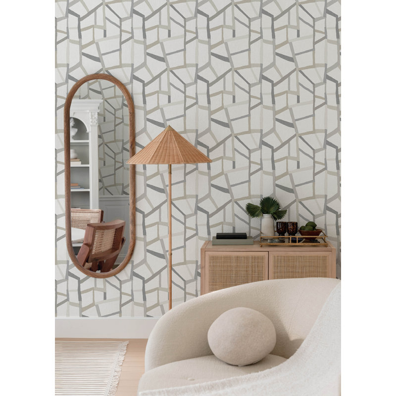 Rouleau de papier peint L 33 pi x l 20,5 po Alexey, Gris