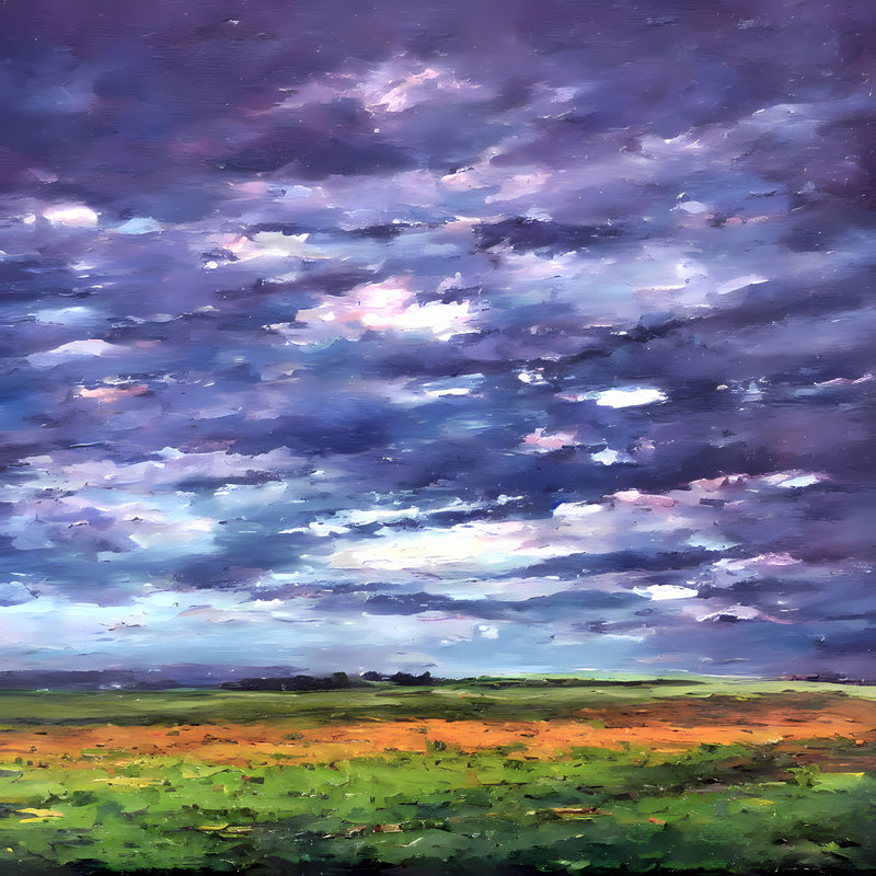 Nuage de tempête emménageant, H 24 po x l 24 po