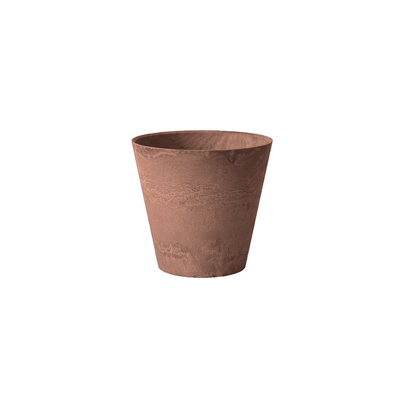 Pot de fleurs en résine à arrosage automatique Carrero, Rouille, H 15,25 po x l 16,75 po x P 16,75 po