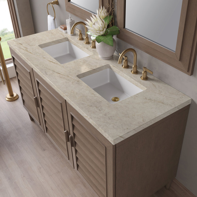 Portland 60'' W Double Vanity, Tajnar Eclos, Widespread