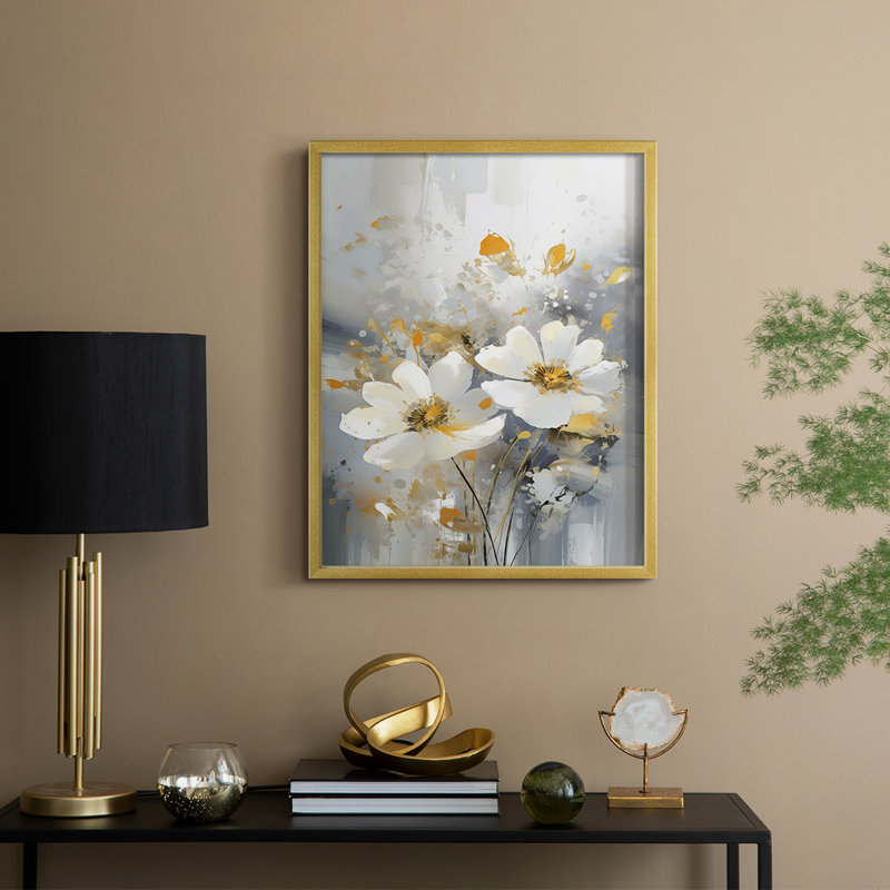 Série FLORAL CDXI - reproduction encadrée de qualité supérieure - prête à être accrochée - aucun clou requis
