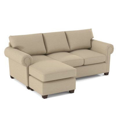 Charlotte 86" Wide Reversible Sleeper Sofa & Chaise with Ottoman