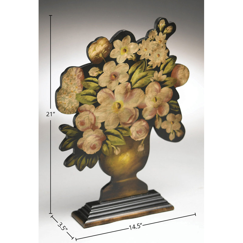 Oakengates Flower Basket Silhouette Sculpture