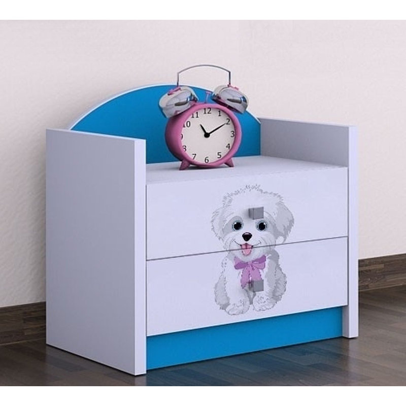 Jaiden 2 Drawer Nightstand, Blue