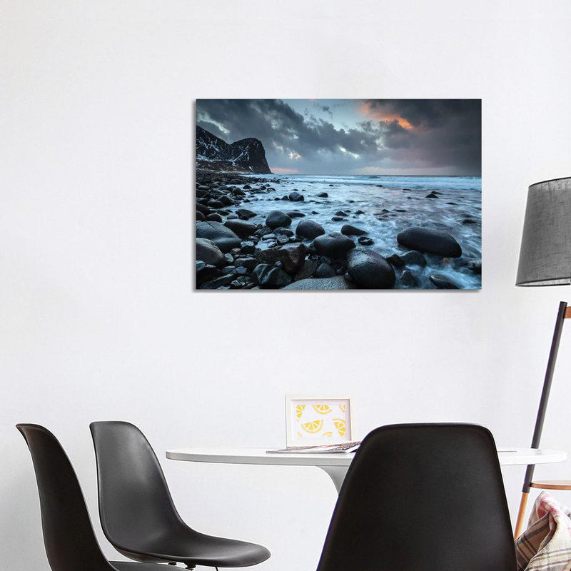 Norway, Lofoten, Unstad Beach III by Mikolaj Gospodarek - Wrapped Canvas Print, 101.6 cm H x 66.04 cm W x 1.91 cm D