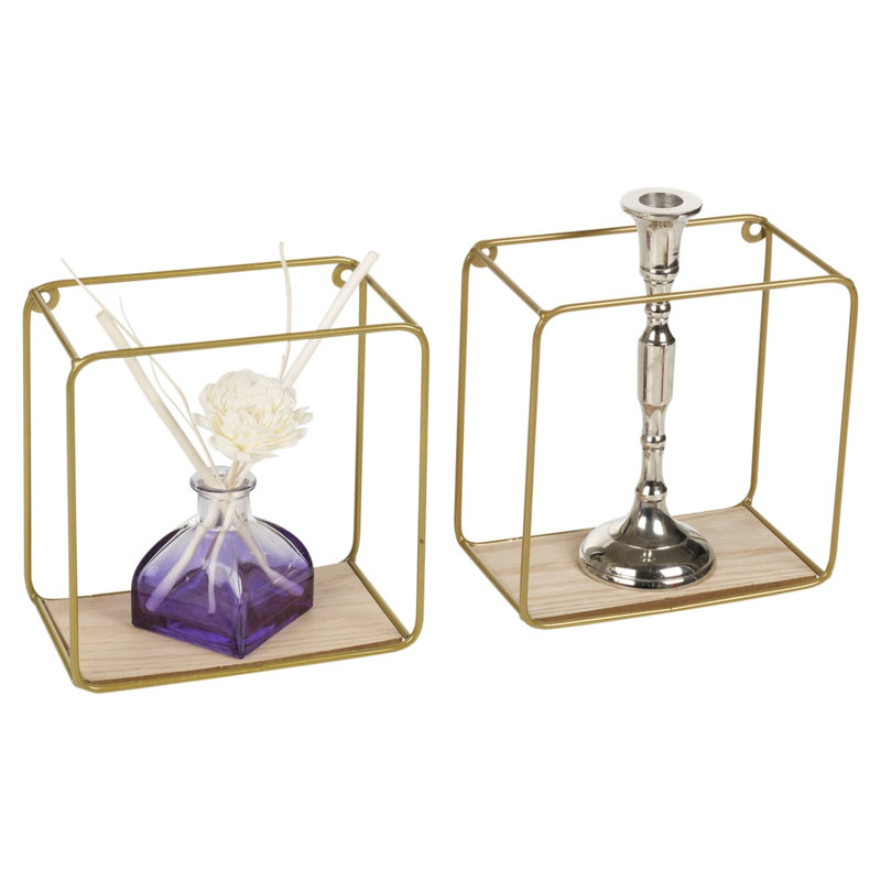 4Pcs Metal Wall Shelves Industrial Wire Floating Shelving Unit