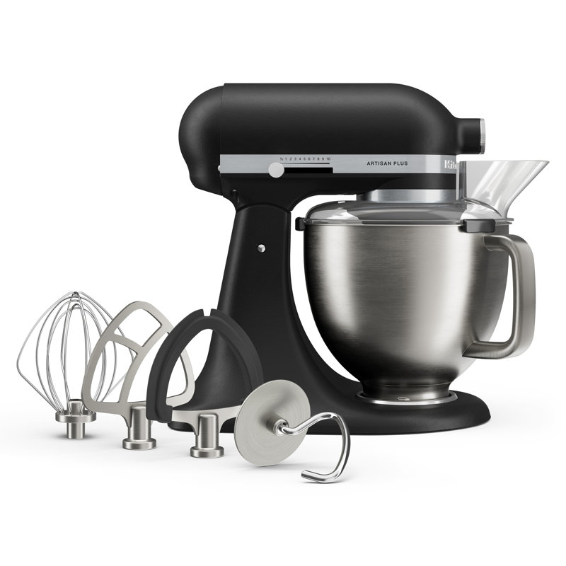 KitchenAid® Artisan Plus Mixer with Integrated Bowl Light & Precision Speed Control – Black Matte, Matte Black