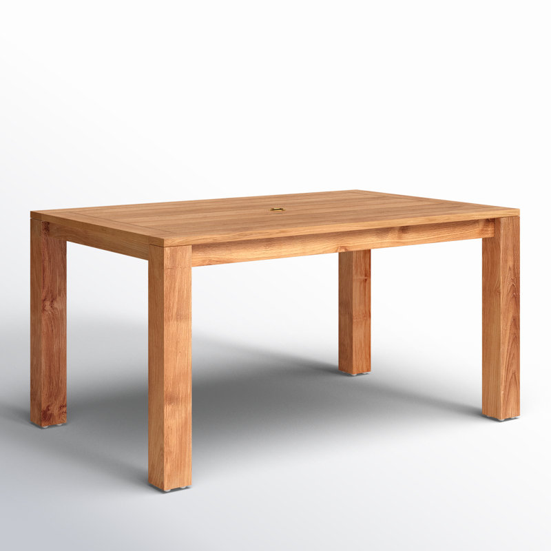 Classic Outdoor Teak Dining Table, 60" L x 30" H x 39" D