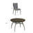 Badgery 5-Piece Dining Set with Round Rubberwood Table & 4 Tall Back Chairs