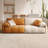Orange + White 100% Polyester Modular Sofa cushion couch-109325747-109325748