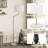 64.25 in. Gold Modern Dimmable 1 Light Metal Stone For Living Room Bedroom Reading Standing Up Arc Floor Lamp Corner Tall Lights With Linen Drum Shape