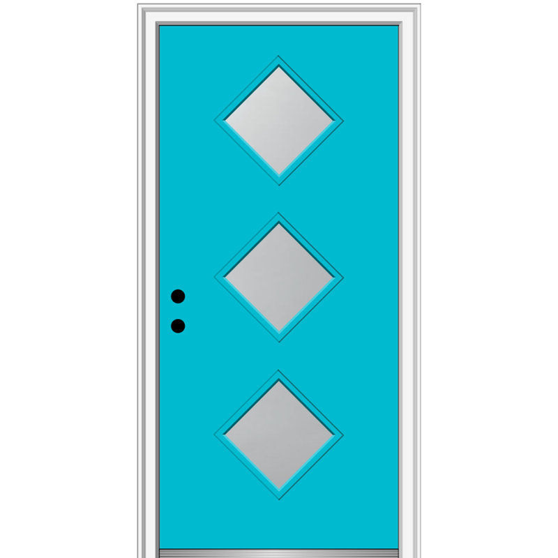 Porte d’entrée pré-raccrochée en acier Spotlight, H 80 po x l 30 po x P 1,75 po, S'ouvre à droite vers l'intérieur