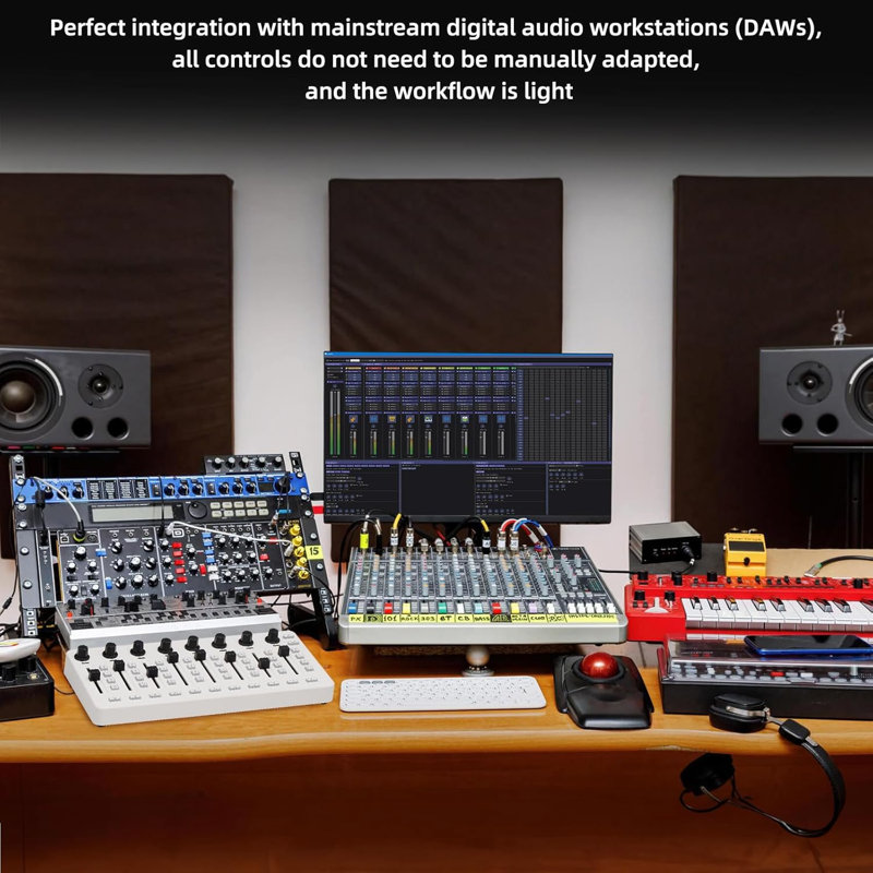 M-WAVE - contrôleur sans fil - mélangeur USB Bluetooth Bluetooth avec 8 boutons, intégration DAW