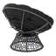 Fauteuil Papasan pivotant de 40 po de largeur en polyester capitonné Leianna-28315699-28586055