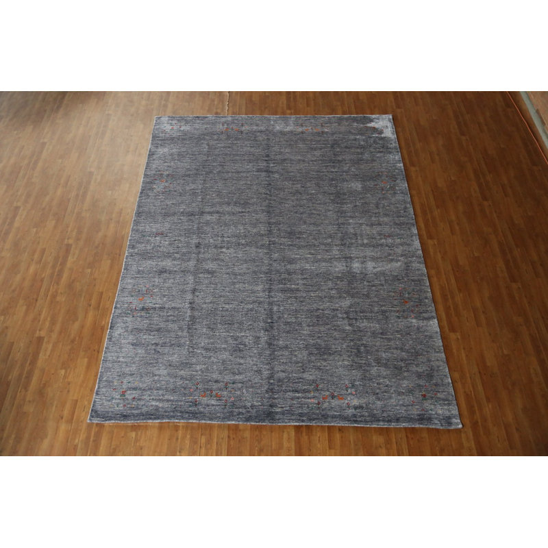 Tapis indien en laine fait à la main de style Gabbeh 9 x 12