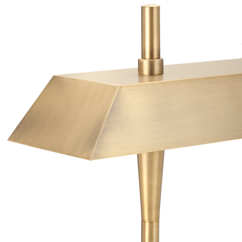 Lampe de table en marbre de 56,5 cm avec abat-jour en métal doré