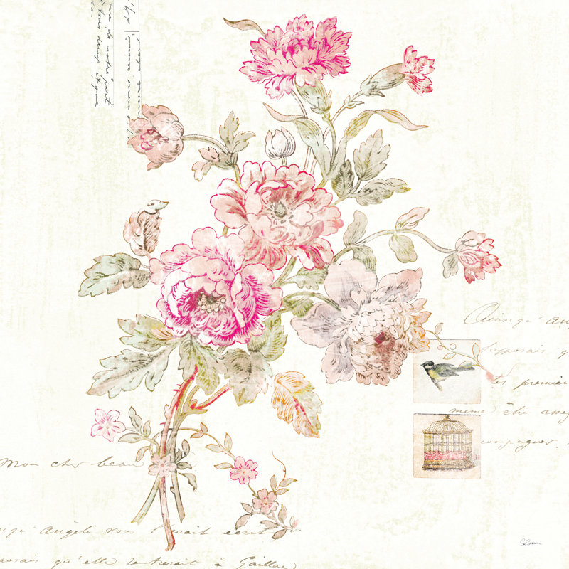 Cottage Roses II, H 20 po x l 20 po x P 1,25 po