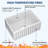 24" L x 18" W Single Bowl Glossy White Ceramic Farmhouse/Apron Kitchen Sink with Sink Grid and Basket Strainer-132209551