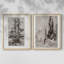 «Vintage Landscape XL», impression giclée sur cadre - ensemble de 2-1194882692-1194882747