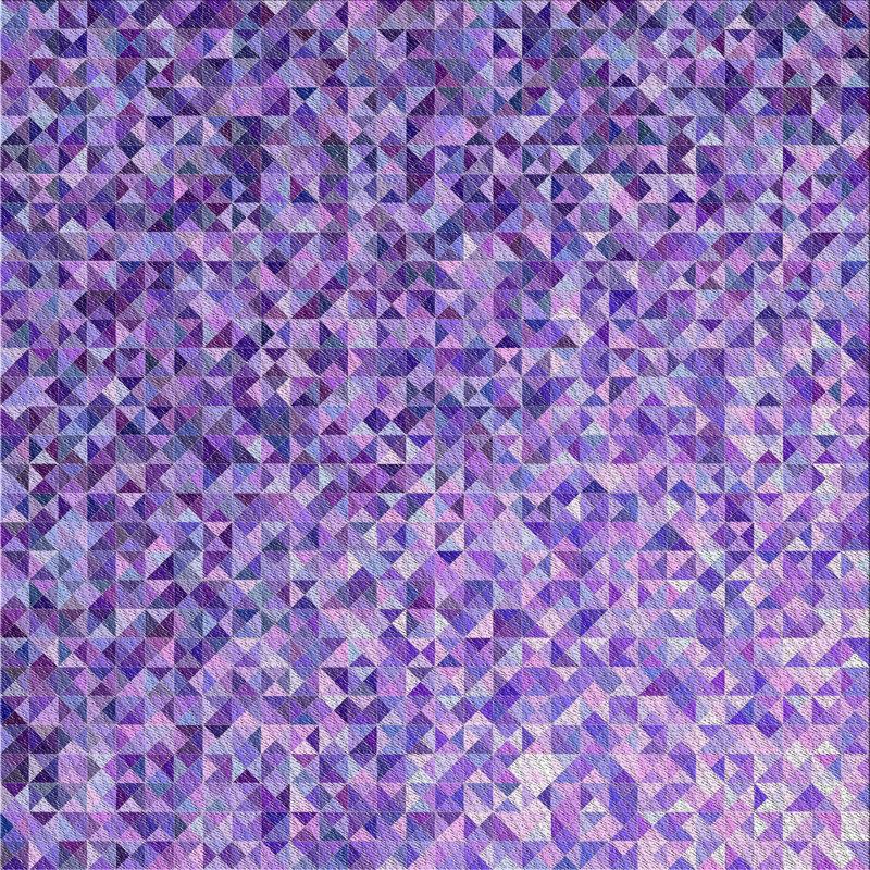Bleu géométrique/rose Tapis décoratif, Carré 4 pi