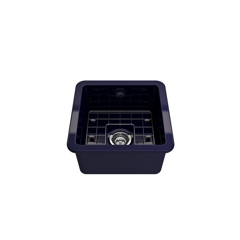 18 in. L Undermount and Drop-In Single Basin Kitchen Sink, Sapphire Blue