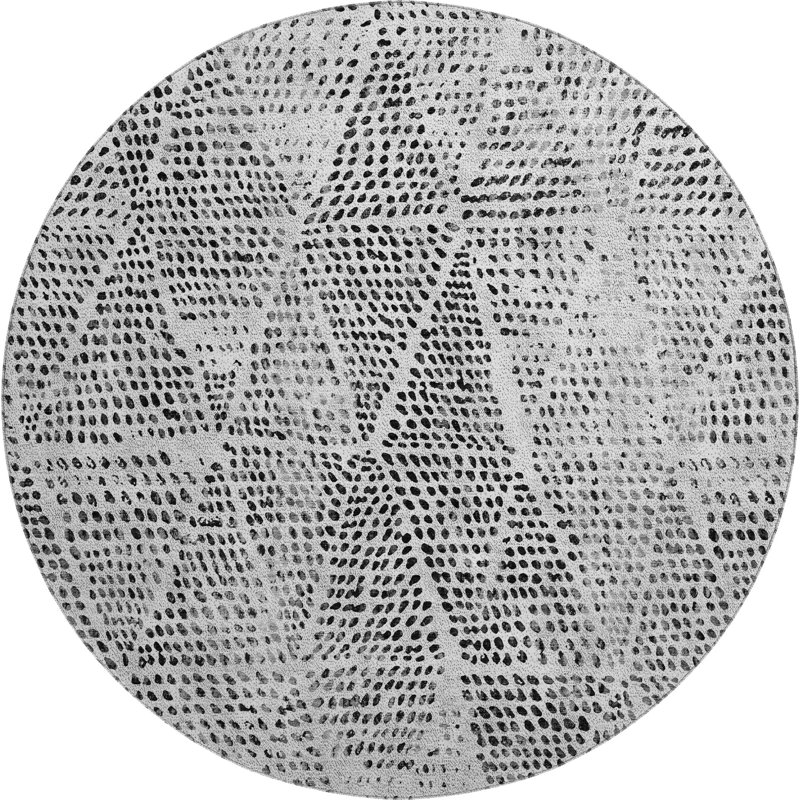 Tapis en étain de qualité supérieure lavable à la machine Cerrito AMF591, Rond 8 pi