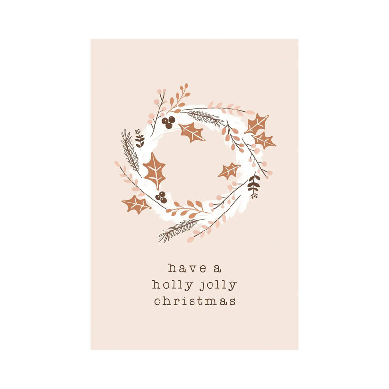 Have A Holly Jolly Christmas 1 Piece Wrapped Canvas Wall Art, 20.32 cm H x 30.48 cm W