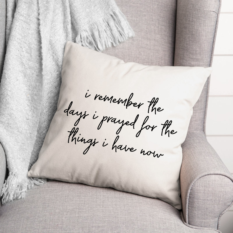 Black And White Typography Collection Throw Pillow