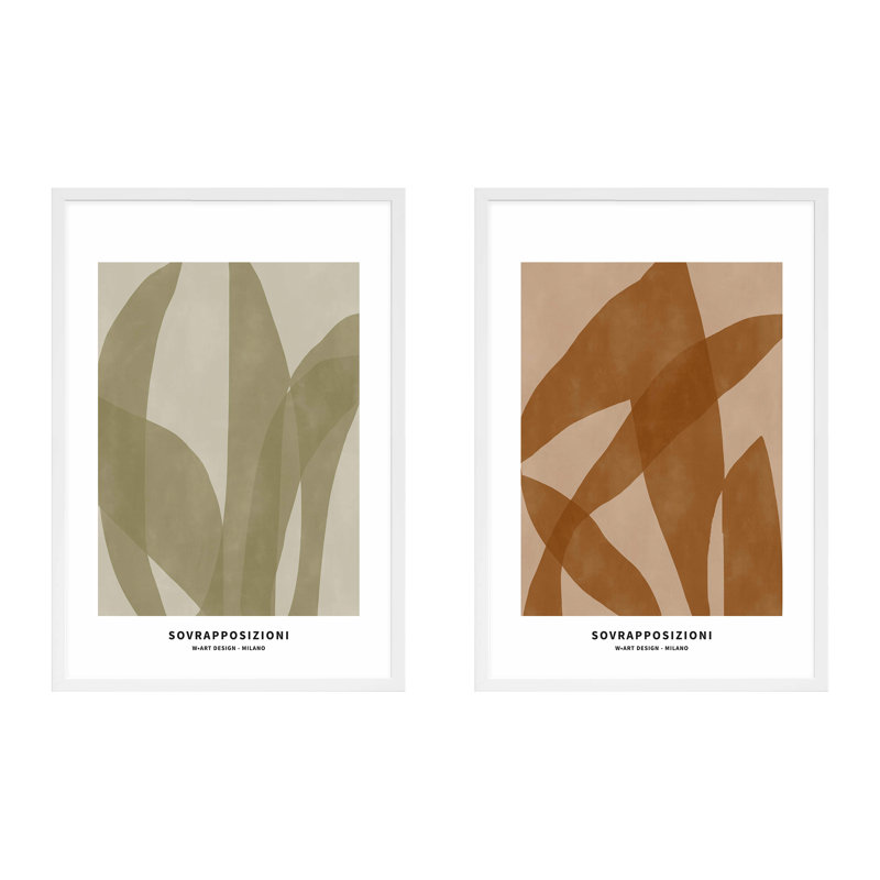 Zabini 3 et 4, impression encadrée sur papier 2 pièces, Blanc, H 38 po x l 26,5 po x P 1,25 po