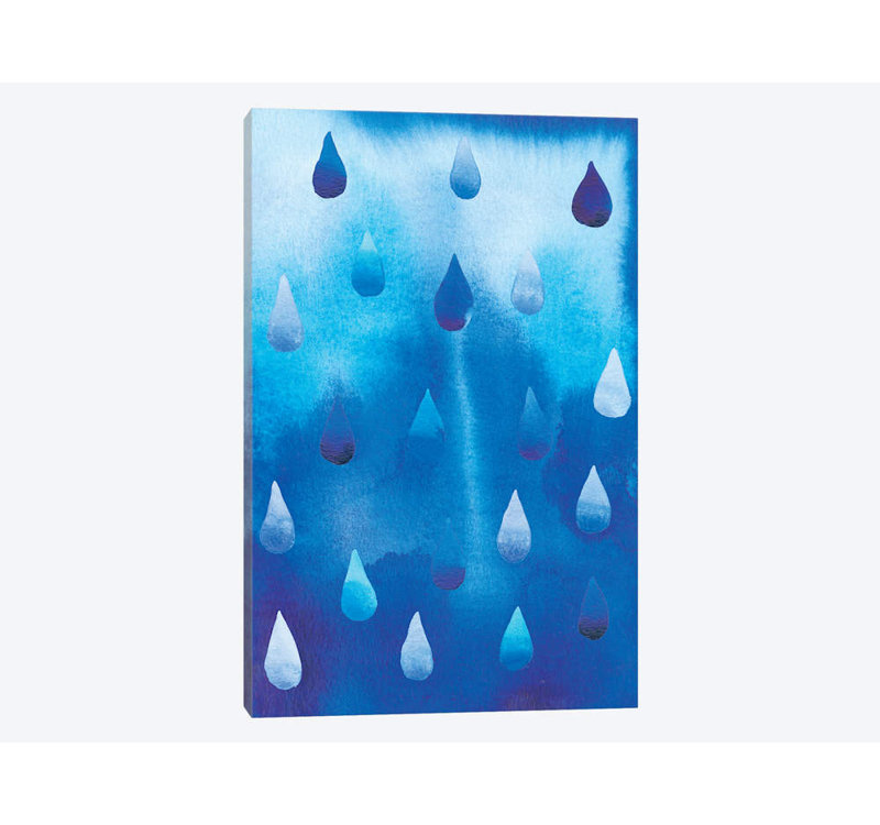 Goutte à goutte ii, H 60 po x l 40po x P 1,5 po, Toile tendue, Pas de tapis
