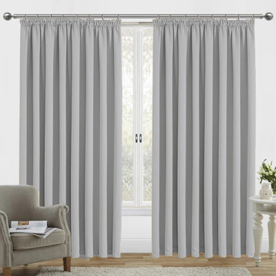 Pencil Pleat Blackout Thermal Panel Curtains 
