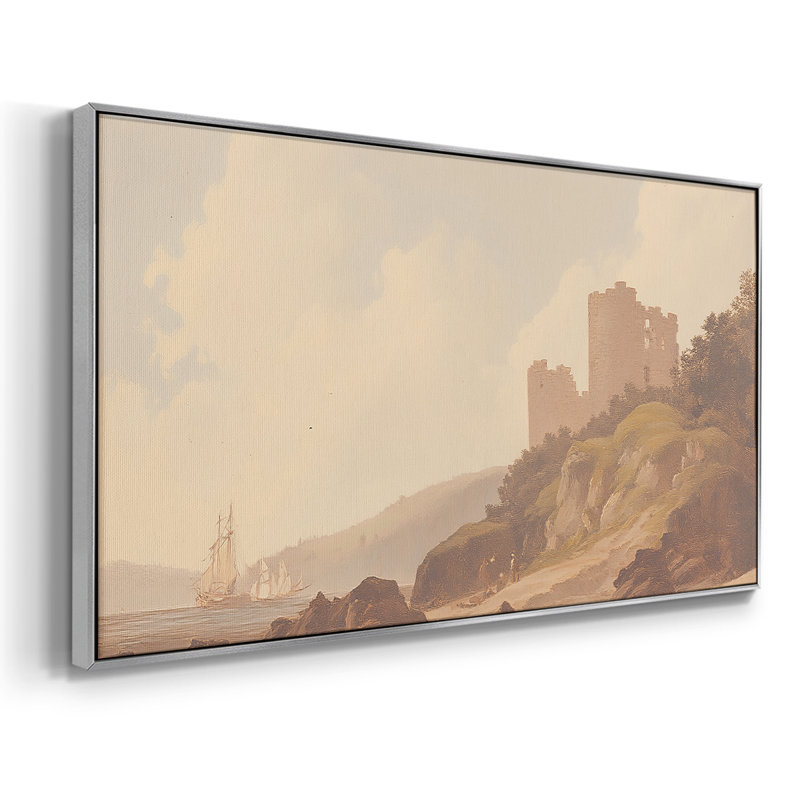 Paysage, série CLCLIX, toile tendue avec châssis, prête à être accrochée, H 25 po x l 49 po, Argent argent